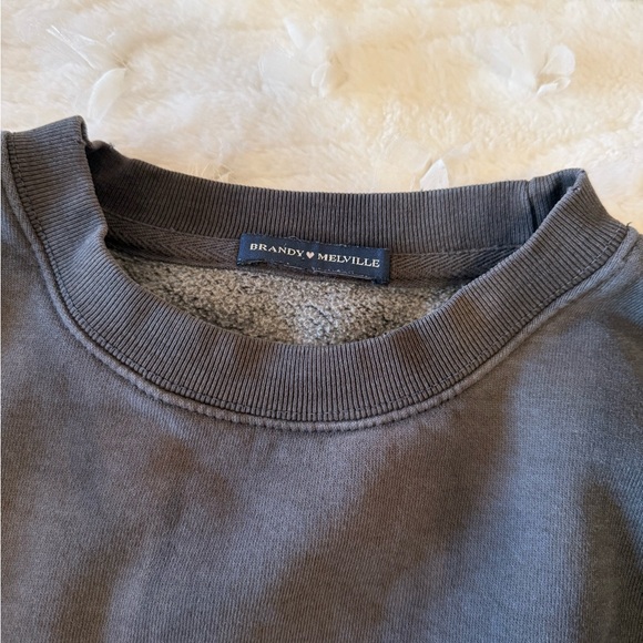 Brandy Melville Charcoal Gray Sweatshirt - Picture 3 of 4